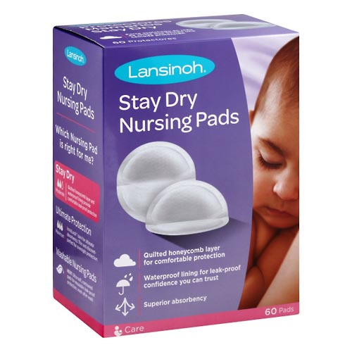 Image for Lansinoh Nursing Pads, Stay Dry,60ea from Cantu's Rx Online
