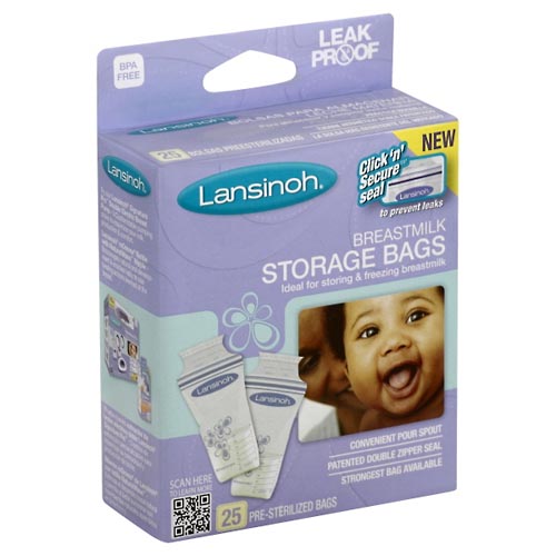 Image for Lansinoh Breastmilk Storage Bags, Pre-Sterilized,25ea from Cantu's Rx Online