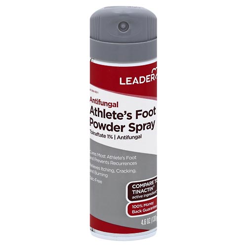 Image for Leader Powder Spray, Athlete's Foot, Antifungal,4.6oz from Cantu's Rx Online