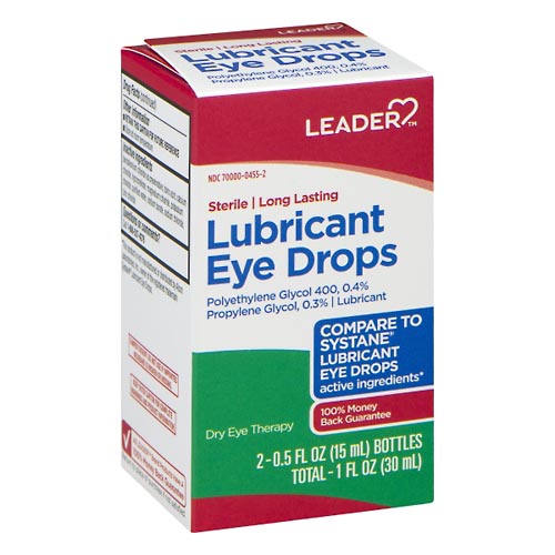 Image for Leader Eye Drops, Lubricant,2 - 0.5oz from Cantu's Rx Online