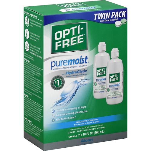 Image for Opti Free Multi-Purpose Disinfection Solution, Puremoist, Twin Pack,2ea from Cantu's Rx Online