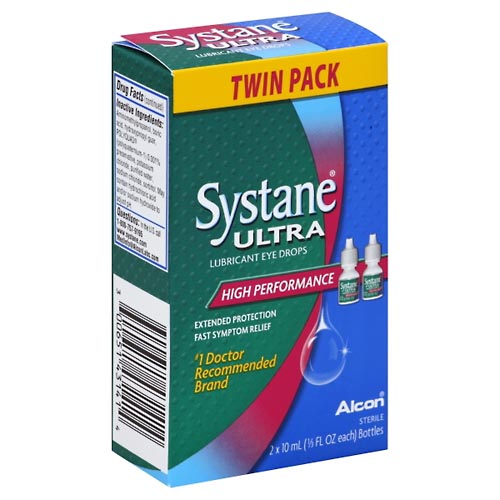Image for Systane Eye Drops, Lubricant, High Performance, Twin Pack,2ea from Cantu's Rx Online